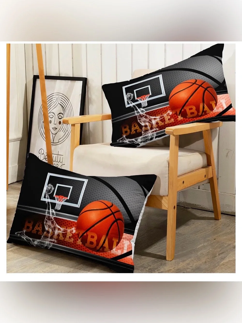3D Basketball Sheet Set, Full Size,  Sports Bedding